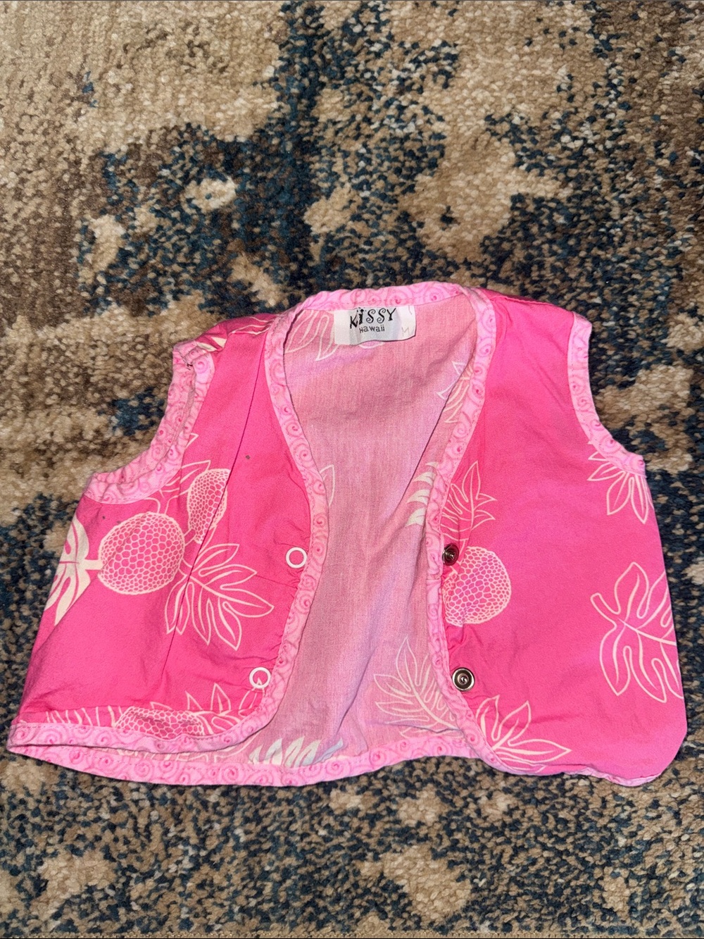 Kissy Pink Floral Sleeveless Vest for Kids